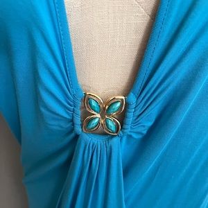 Trim Turk mini dress/ cover up embellished